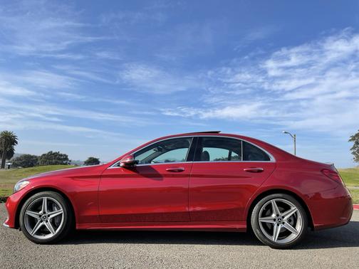 Red 2017 Mercedes-Benz C-Class C 300 Sport