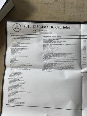 Blue 2019 Mercedes-Benz E-Class E 450 4MATIC