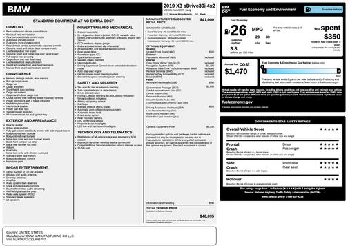 2019 BMW X3 sDrive30i