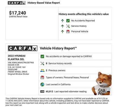 2022 Hyundai ELANTRA SEL