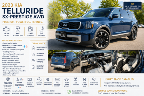 Blue 2023 Kia Telluride SX-P