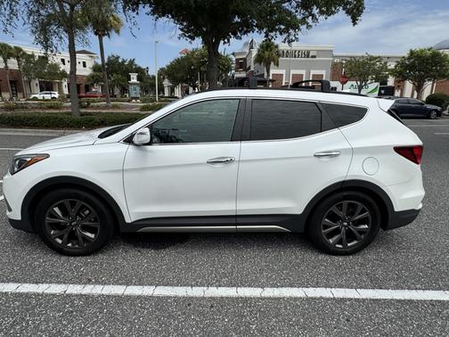 White 2018 Hyundai Santa Fe Sport 2.0L Turbo Ultimate