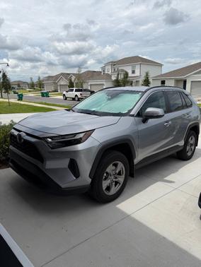 Silver 2025 Toyota RAV4 Hybrid XLE