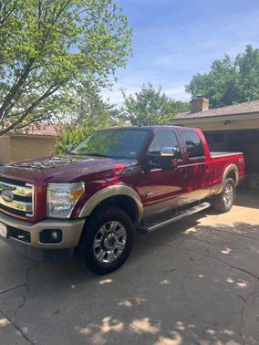 Red 2014 Ford F-250 King Ranch