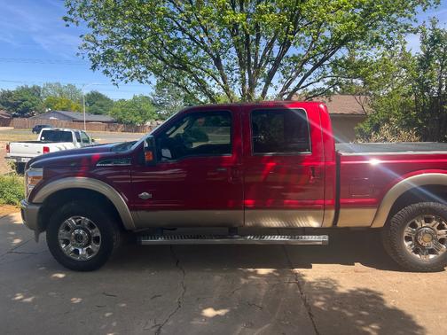Red 2014 Ford F-250 King Ranch