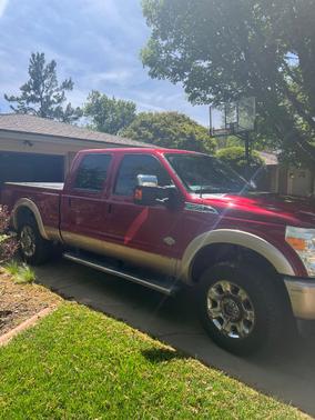 Red 2014 Ford F-250 King Ranch