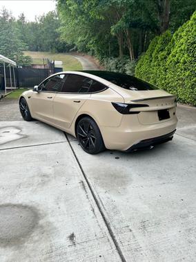 Beige 2024 Tesla Model 3 Performance