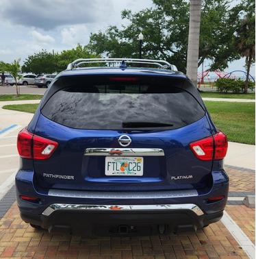 Blue 2020 Nissan Pathfinder Platinum