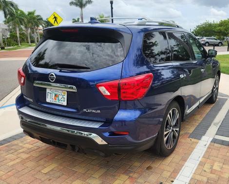 Blue 2020 Nissan Pathfinder Platinum