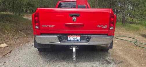 Red 2005 Dodge Ram 3500 Laramie Quad Cab DRW