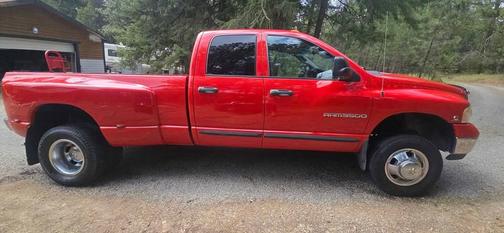 Red 2005 Dodge Ram 3500 Laramie Quad Cab DRW
