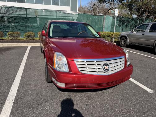 Red 2011 Cadillac DTS Platinum Collection