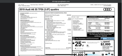 2019 Audi A6 55 Premium