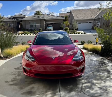 Red 2018 Tesla Model 3 Long Range