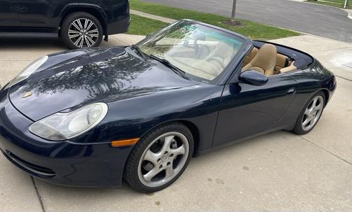 Blue 2000 Porsche 911 911 Carrera 4 Cabriolet