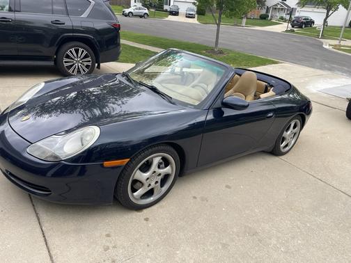 Blue 2000 Porsche 911 911 Carrera 4 Cabriolet