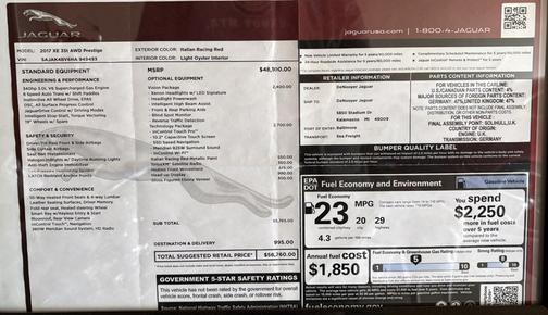 2017 Jaguar XE 35t Prestige