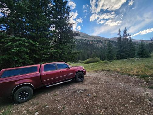 Red 2004 Toyota Tundra SR5 Double Cab