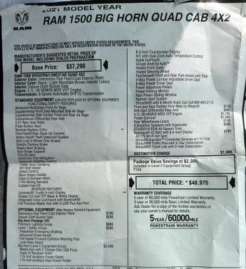 2021 RAM 1500 Big Horn/Lone Star