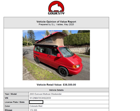 2003 Volkswagen Eurovan MV