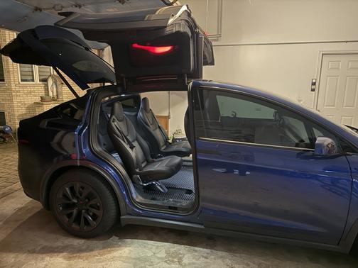 Blue 2022 Tesla Model X Plaid