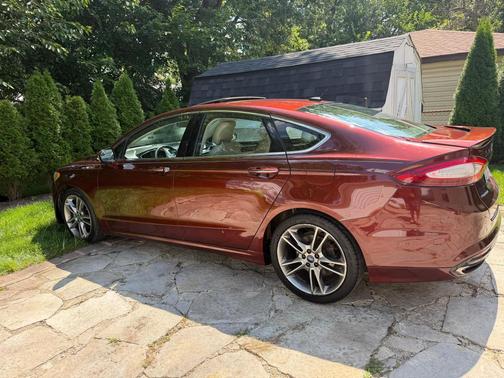 Red 2015 Ford Fusion Titanium