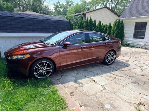 Red 2015 Ford Fusion Titanium