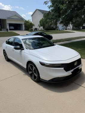 White 2023 Honda Accord Hybrid Sport