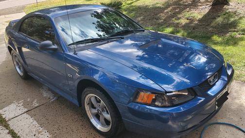 Blue 2000 Ford Mustang GT
