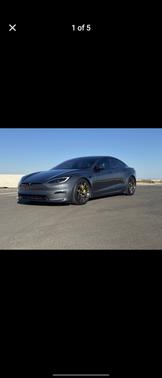 Gray 2022 Tesla Model S Plaid