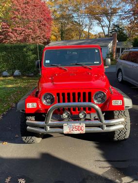 Red 2005 Jeep Wrangler Rubicon