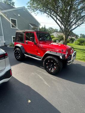 Red 2005 Jeep Wrangler Rubicon