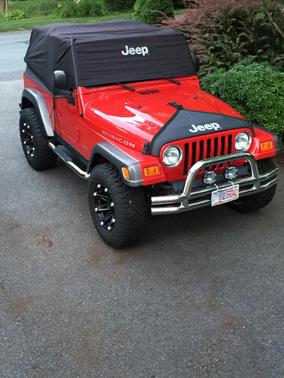 Red 2005 Jeep Wrangler Rubicon