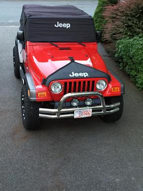 Red 2005 Jeep Wrangler Rubicon