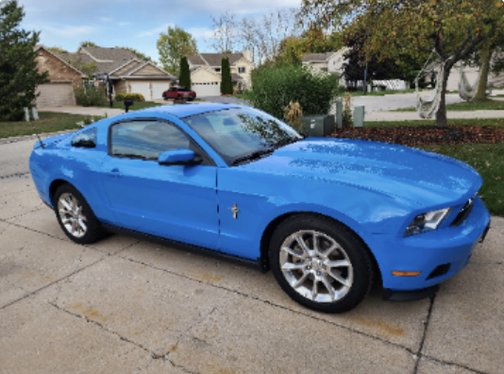 Blue 2011 Ford Mustang V6 Premium