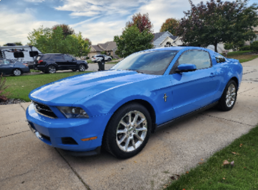 Blue 2011 Ford Mustang V6 Premium