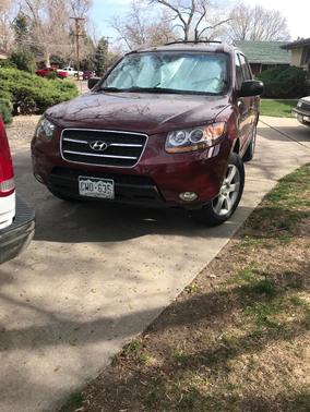 Red 2009 Hyundai SANTA FE Limited