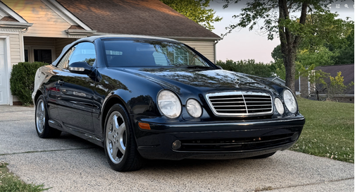 Blue 2002 Mercedes-Benz CLK-Class 55 AMG Cabriolet