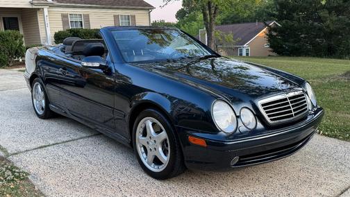 Blue 2002 Mercedes-Benz CLK-Class 55 AMG Cabriolet