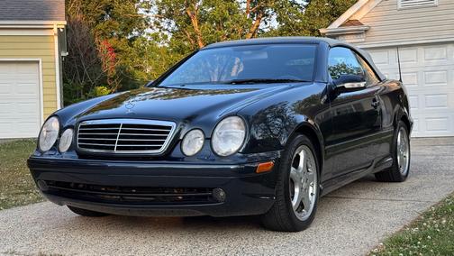 Blue 2002 Mercedes-Benz CLK-Class 55 AMG Cabriolet