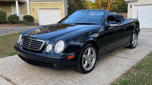 Blue 2002 Mercedes-Benz CLK-Class 55 AMG Cabriolet