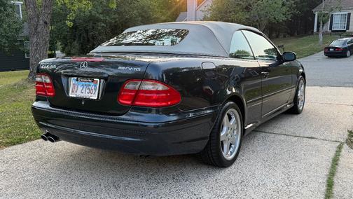 Blue 2002 Mercedes-Benz CLK-Class 55 AMG Cabriolet