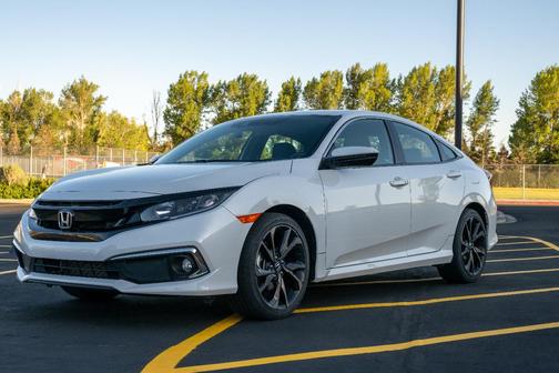 White 2020 Honda Civic Sport