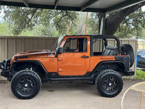 Orange 2010 Jeep Wrangler Rubicon