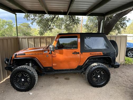 Orange 2010 Jeep Wrangler Rubicon