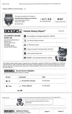 2018 INFINITI Q50 3.0t Red Sport 400