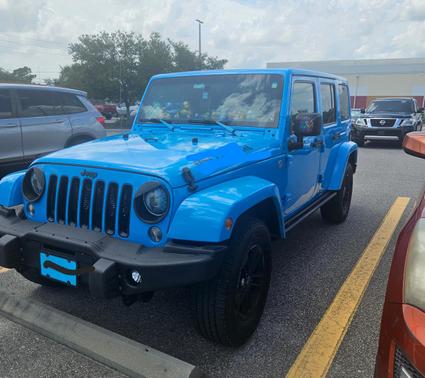 Blue 2017 Jeep Wrangler Unlimited Sahara