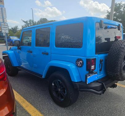 Blue 2017 Jeep Wrangler Unlimited Sahara