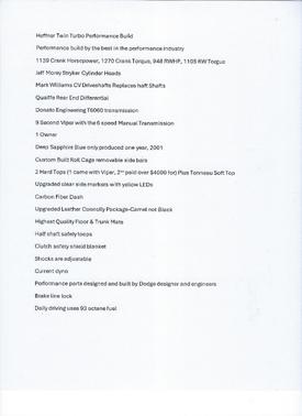 2001 Dodge Viper RT-10