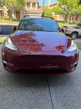 Red 2022 Tesla Model Y Long Range